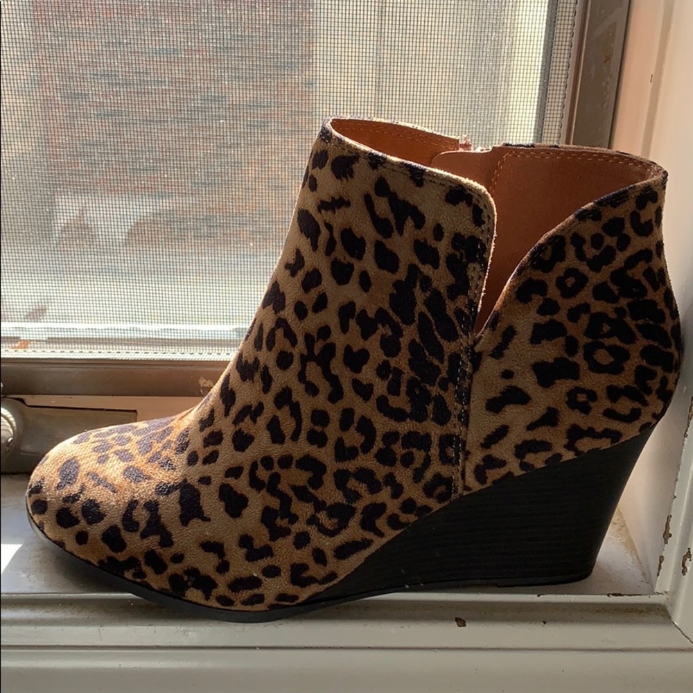 Leopard Print Ankle Boots